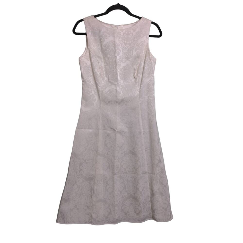 Jessica McClintock Gunne Sax Womens Formal Dress White Mesh Sleeveless USA 7